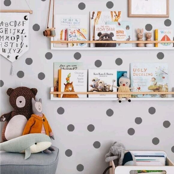 Grey Polka Dot Wall Stickers - Picture 5 of 6